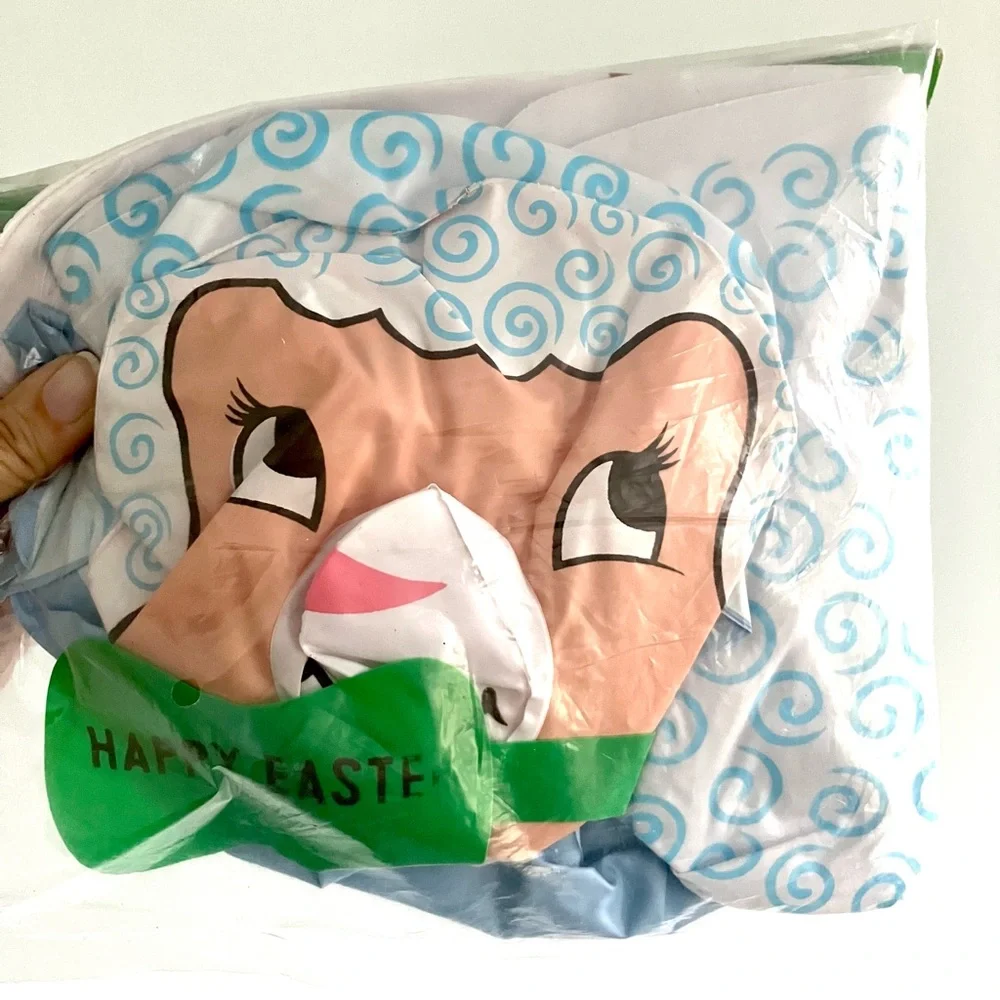 Vintage 70’s inflatable lamb decoration decor NIP deadstock